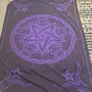 Purple Pentagram Tapestry